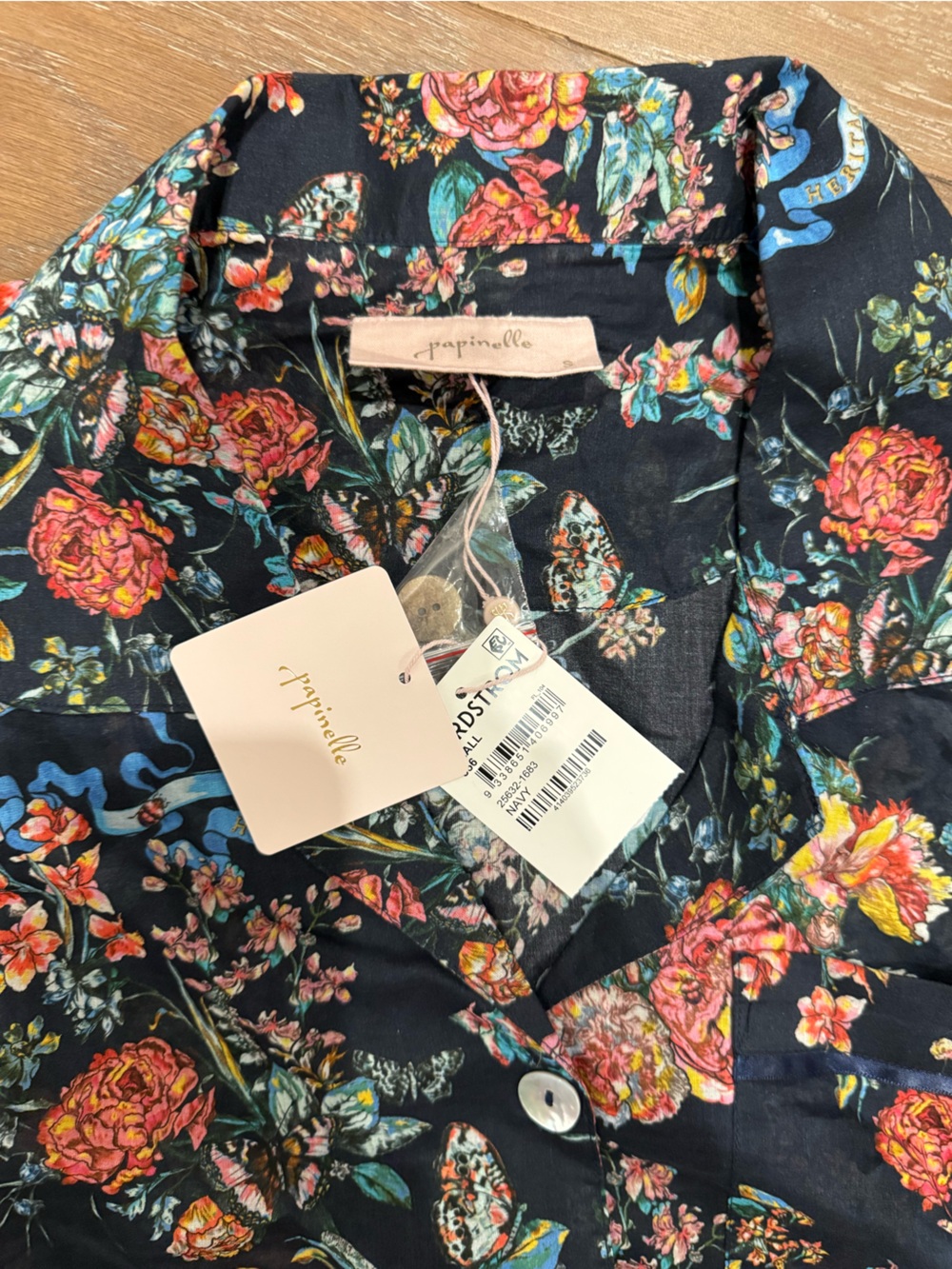 Papinelle Pajamas Set Organic Cotton
in Black with Multicolor Rose Print - Picture 8 of 8